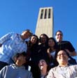 Student group in front of UCSB tower