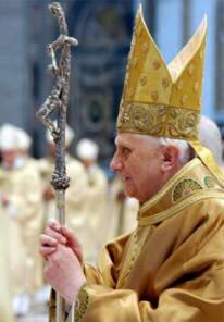 Pope Benedict XVI, at his installation mass, photo