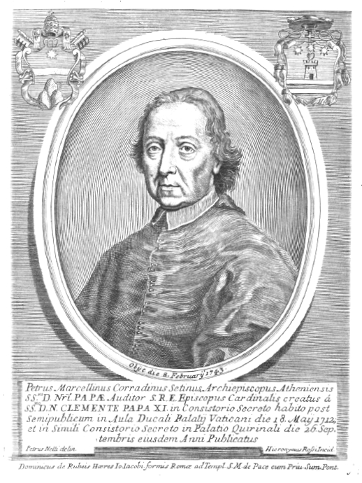 etching of Cardinal  Pietro Corradini