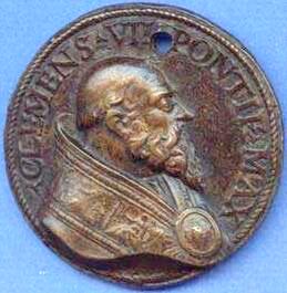 link to page concerning medals of Pope Clement VII (Medici)