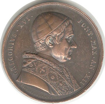 Bust of Pope Gregory XVI,  1842