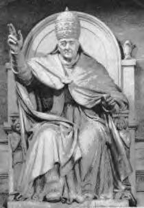 Pope Gregory XVI,  statue on his Tomb in St. Peter's (by Luigi Amici, 1855)
