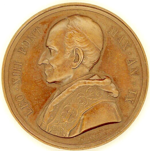 Pope Leo XIII, bust, Year 9 (1886)