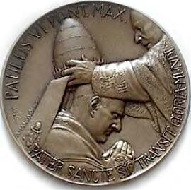 Paul VI, being crowned by Card. Ottaviani