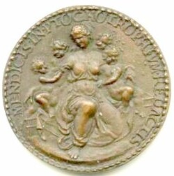Allegorical figure of charity with small children