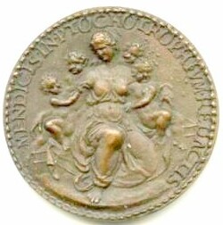 Allegorical figure of charity with small children