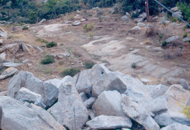 Via Egnatia, in the pass between Kavalla and Philippi, north side