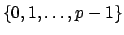 $ \{0,1,\dots,p-1\}$