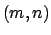 $ (m,n)$