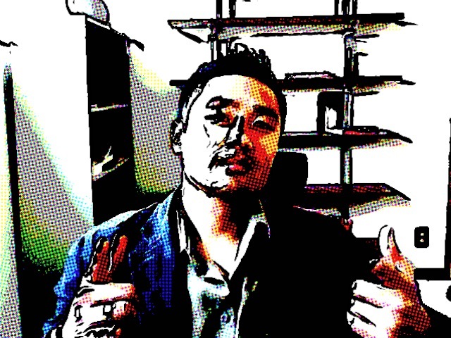 comic style picture of prof. lee