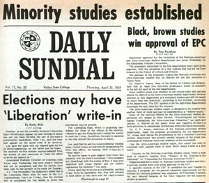 Newspaper clipping: Minorities Studies Established