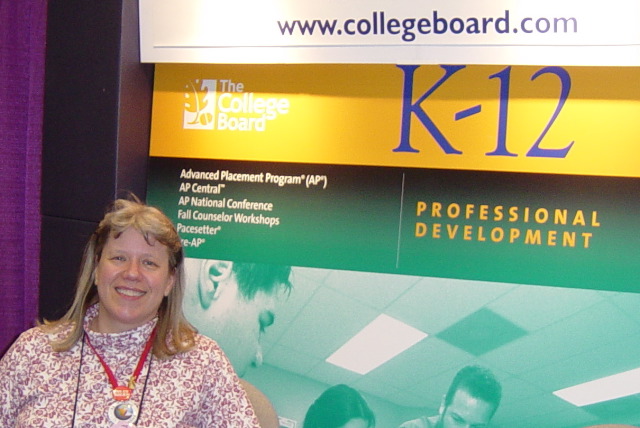 Fran Hunt at the AP booth