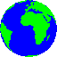 animated GIF of the earth spinning