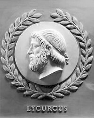 The Spartan leader Lycurgus, a bas-relief in the House Chamber of the U.S. Capitol