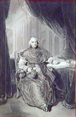 Engraving of portrait of Candinal Consalvi
