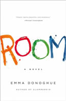 Cover of "Room" with title written as if by a child using pastel crayons