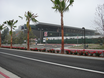 CSUN's new Student Recreation Center: walls of glass seen here in June 2011.