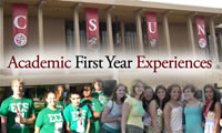 CSUN freshmen in front of the library at the first annual Convocation (2007).