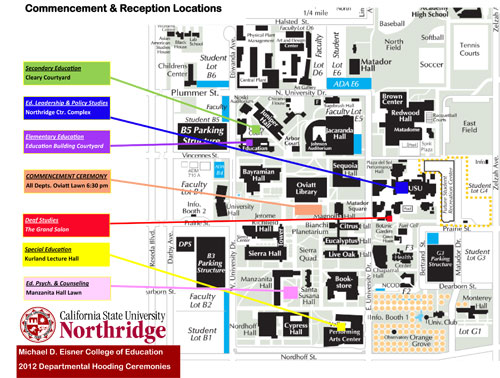 Map of 2012 commencement sites