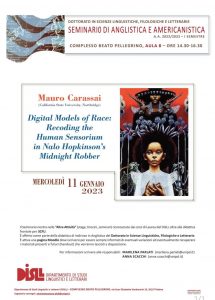 The flyer for Dr. Carassai's talk at the University of Padova