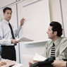 Two men in a meeting