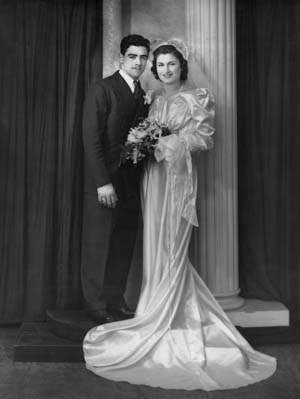 Mary and Jack Bayramian 1942 wedding photo