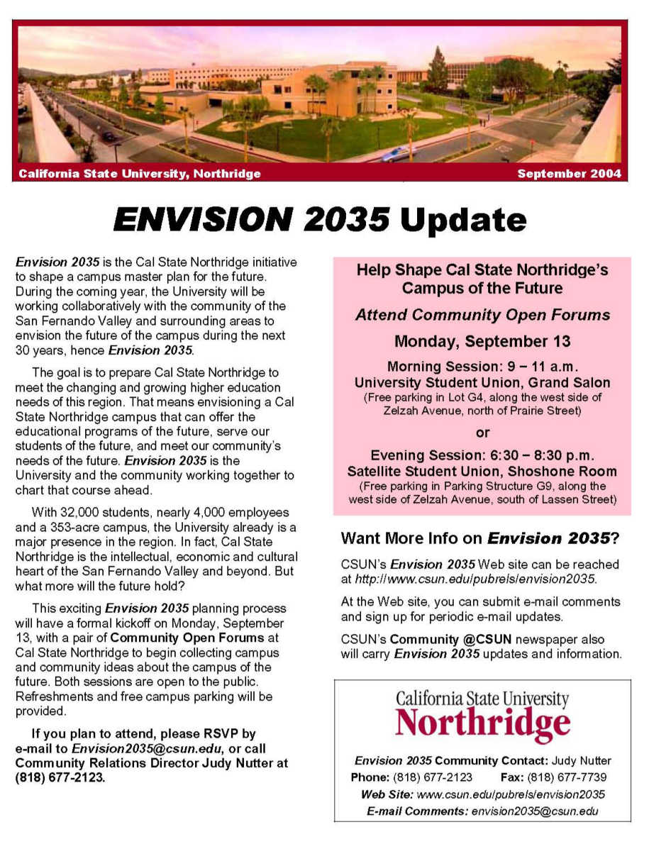 Envision 2035 newsletter page 1