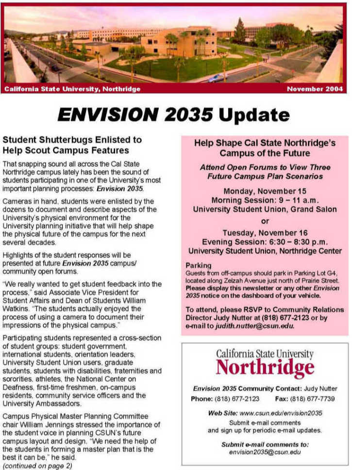 Envision 2035 November newsletter