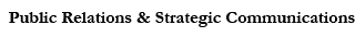 Public Relations & Strategic Communications