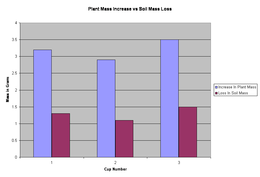 Plant Mass Increase vs Soil Mass Loss