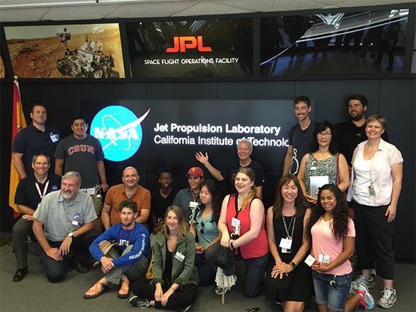 Group picture of CSUN at JPL