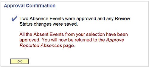 Absence Event Approval