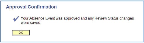 Approval Confirmation