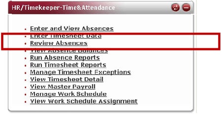 Timekeeper Review Absences