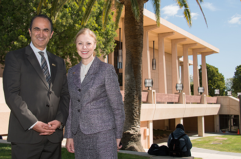 David Nazarian and CSUN President Diane F. Harrison