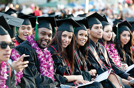 Diverse students at CSUN graduation