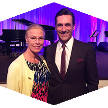 CSUN President Dianne F. Harrison meets "Mad Men" star Jon Hamm