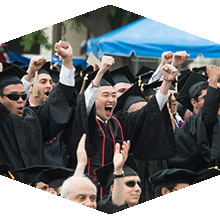 CSUN graduates in cap and gown