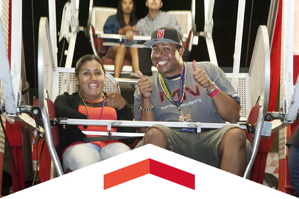 Students on ferris wheel at Matador Nights.