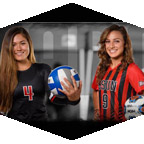 CSUN women's volleyball and soccer players. 