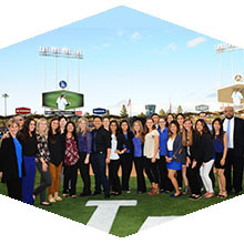 Twenty CSUN physical therapy students were honored pregame at Dodger Stadium on April 18.