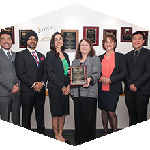 Five CSUN MBA students received first place for the SBI Experiential Learning Project of the Year Award.