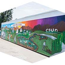 Mural honoring CSUN Physical Plant Management staff.