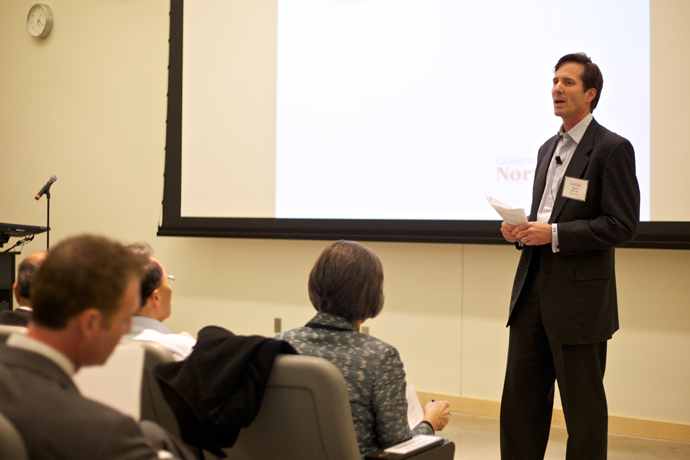 Summit Co-Chair Earl Enzer ’83 addressing the Inaugural Volunteer Leadership Summit.