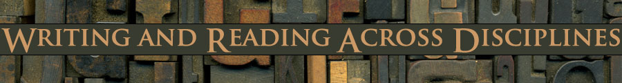 Writing and Reading Across Disciplines Banner with computer mouse