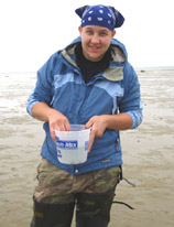 Carly on mudflats