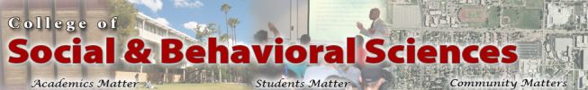 College of Social and Behavioral Sciences Banner.  Click to visit site.