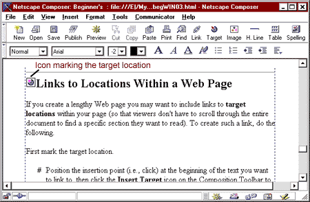 Illustration of an Icon Marking a Target Location