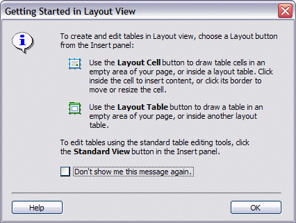 How to use Layout Cell and Layout Table buttons