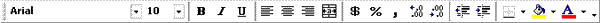 Formatting Toolbar